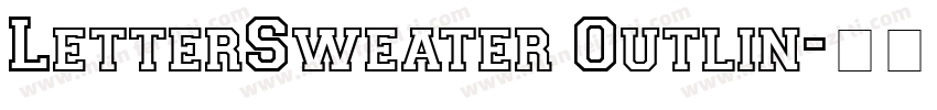 LetterSweater Outlin字体转换